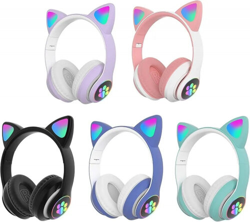 Cat Ear RGB Wireless Headphone STN-28